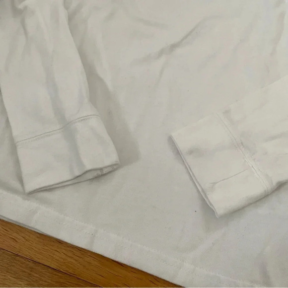 4/$25 Abercrombie kids Boys White Long Sleeve T-Shirt with Holographic Logo - Picture 6 of 7